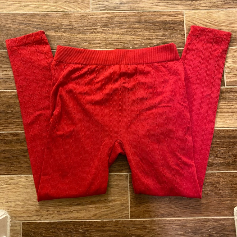 Faded Glory Red Tights- Size XL